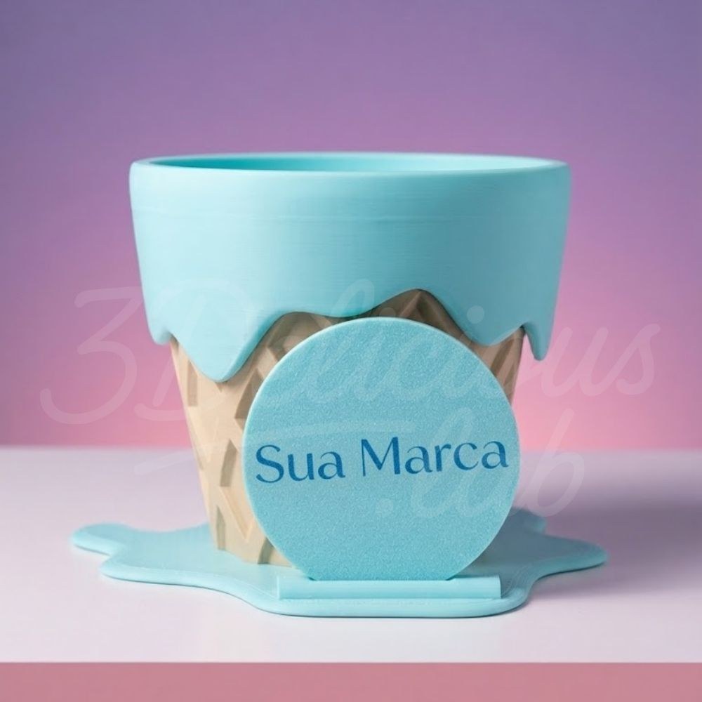 Porta-colherzinhas com cobertura e logo – 12 cm